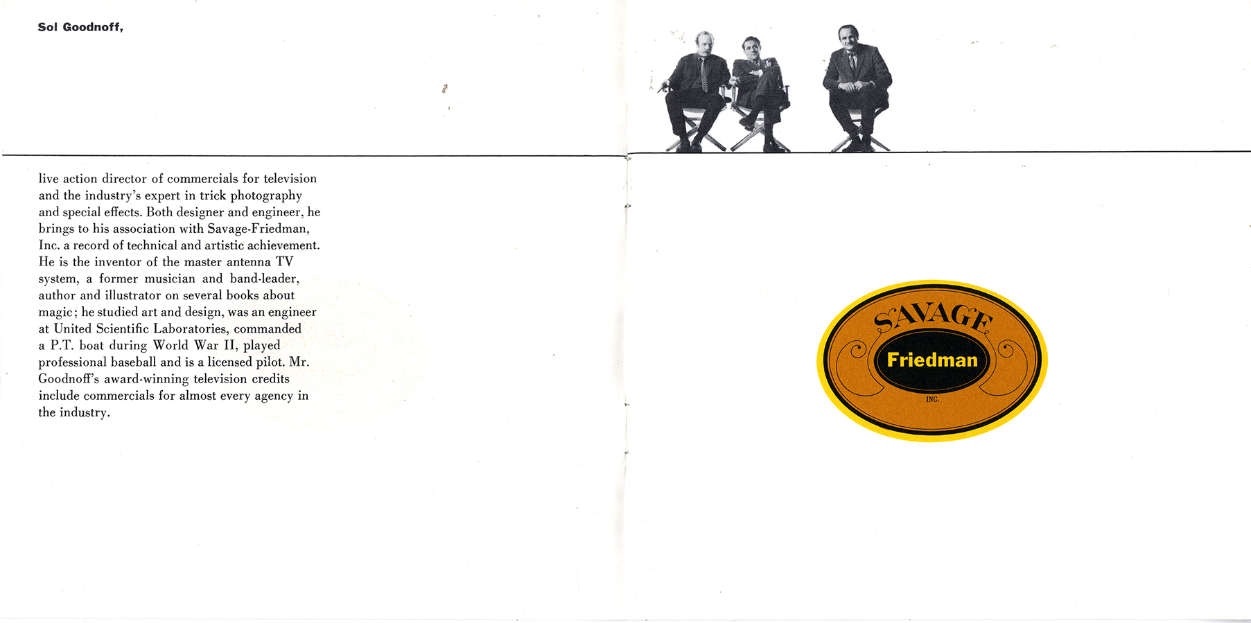 Savage Friedman brochure announcing personnel changes page 2